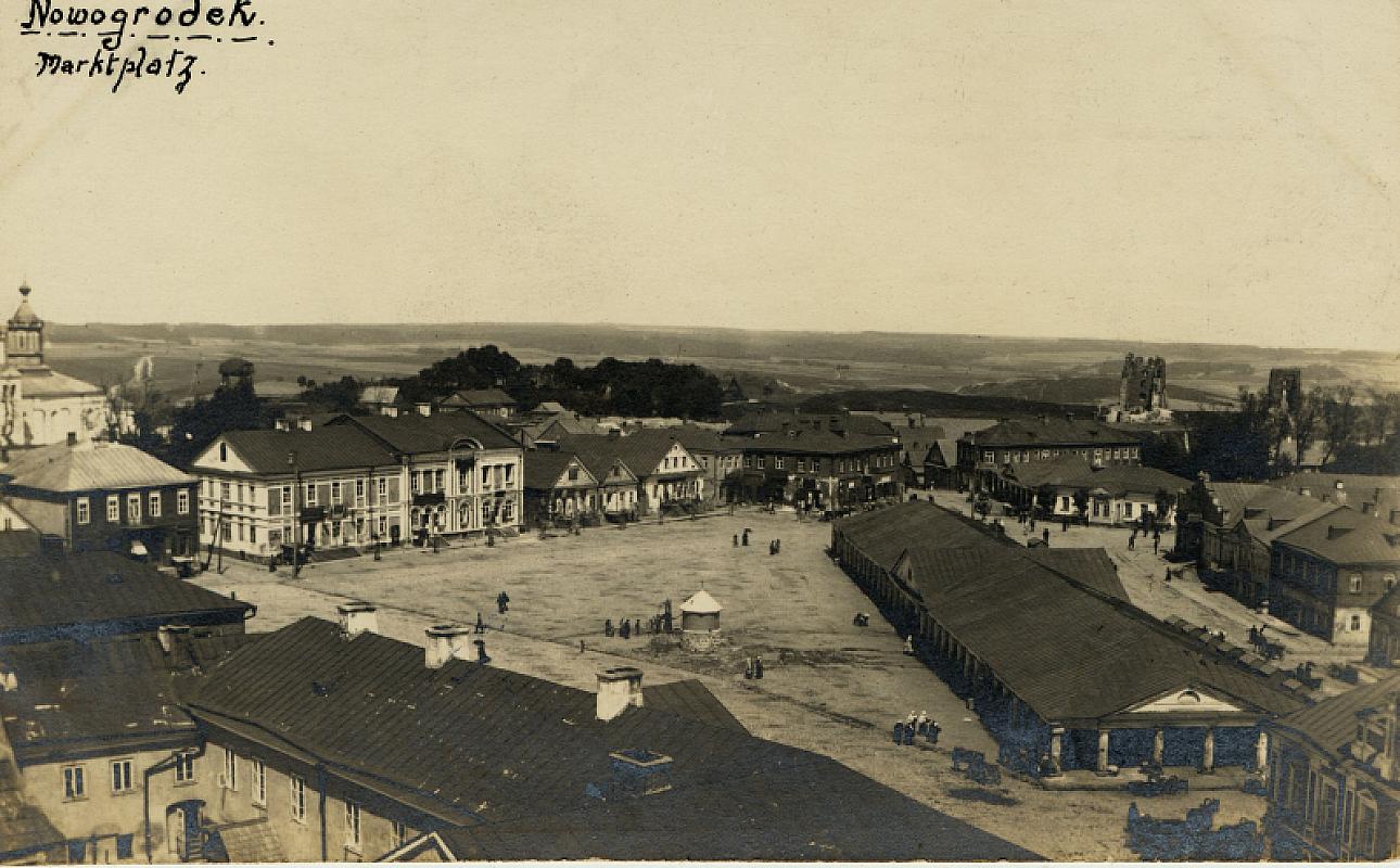 Novogrodek, um 1925, Marktplatz, Stiftung Denkmal