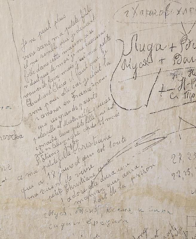 Köln, o.D., Wandkritzeleien in einer ehemaligen Zelle in der Gedenkstätte Gestapogefängnis, Rheinisches Bildarchiv, Anna C. Wagner