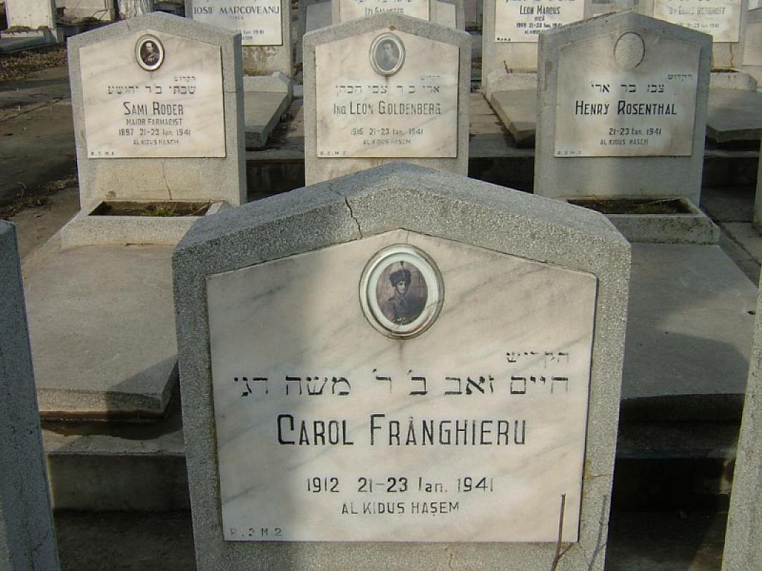 Bukarest, Februar 2006, Grabstein eines Opfers des Bukarester Pogroms 1941, Stiftung Denkmal, Roland Ibold