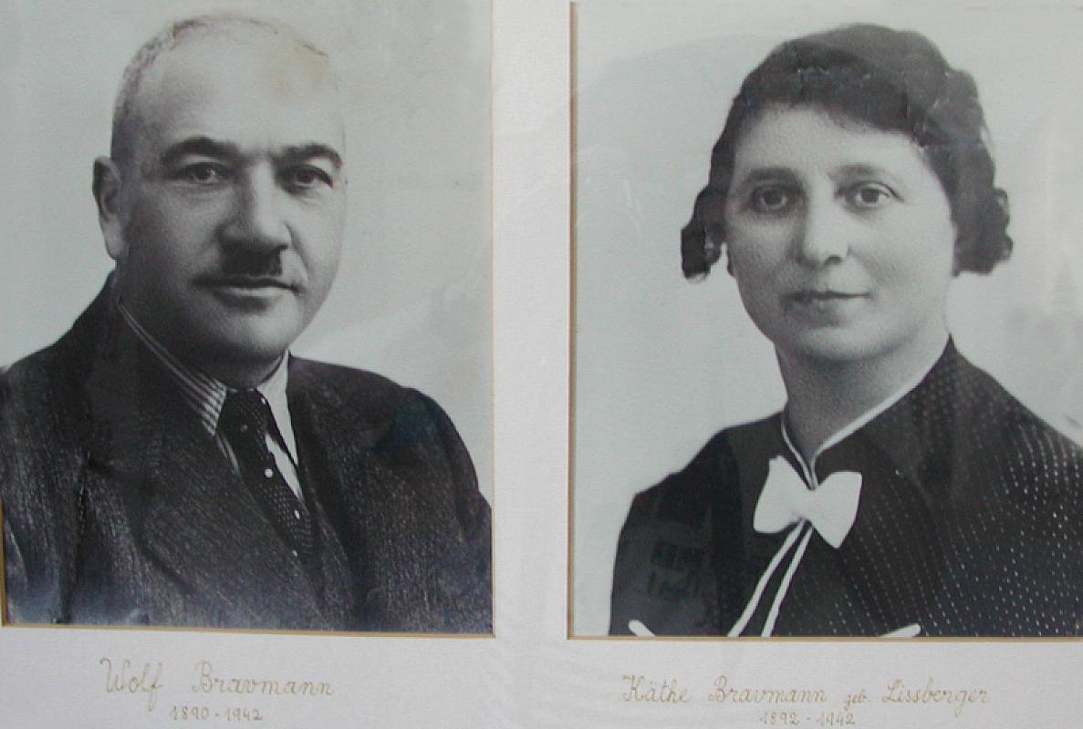 O.O., o.D., Wolf und Käthe Bravmann aus  Wenkheim, ermordet 1942 in Auschwitz-Birkenau, Verein zur Erforschung jüdischer Geschichte und Pflege jüdischer Denkmäler