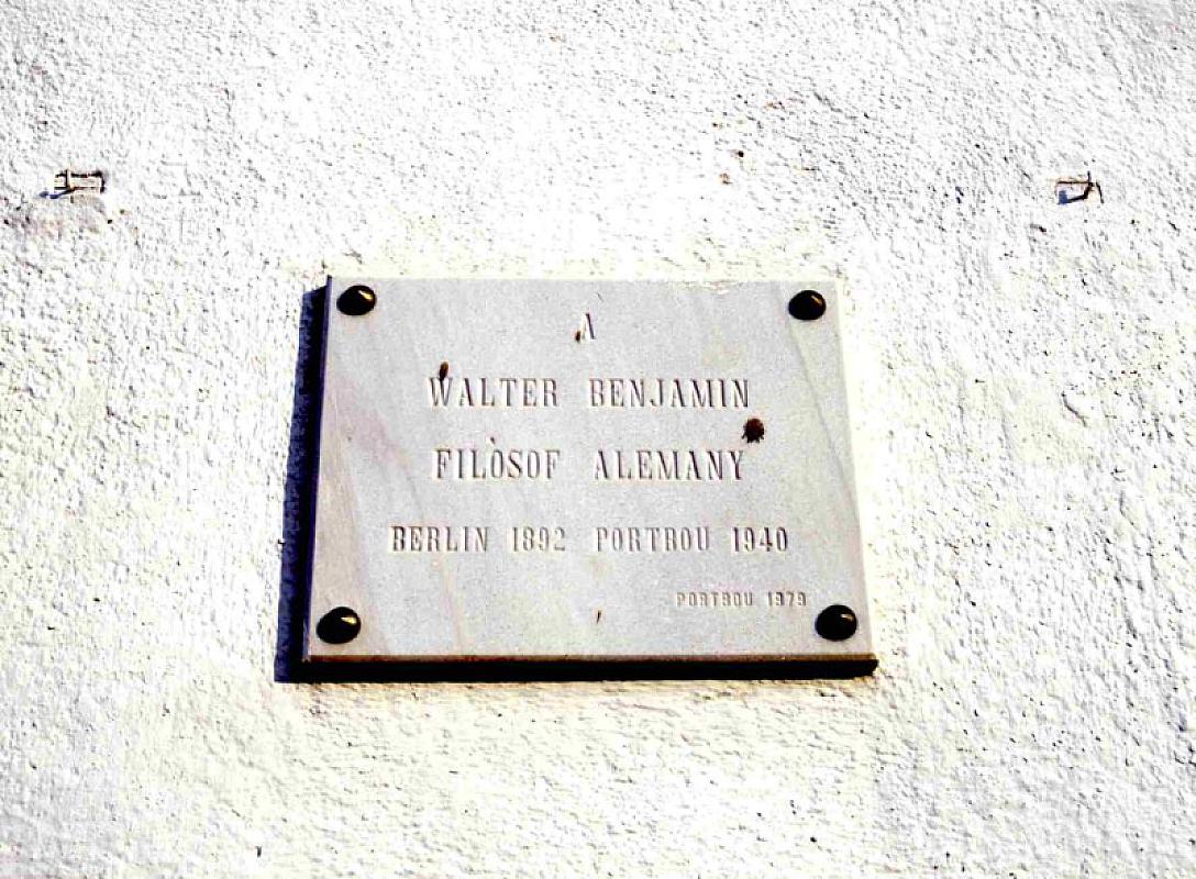 Portbou, 1995, Erinnerungstafel von 1979, Frank Mihm
