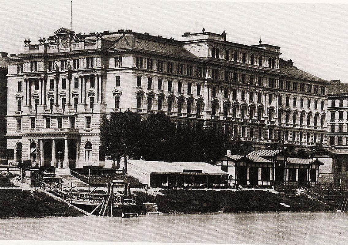 Wien, um 1870, Das Hotel Métropole, späterer Sitz der Wiener Gestapo, gemeinfrei