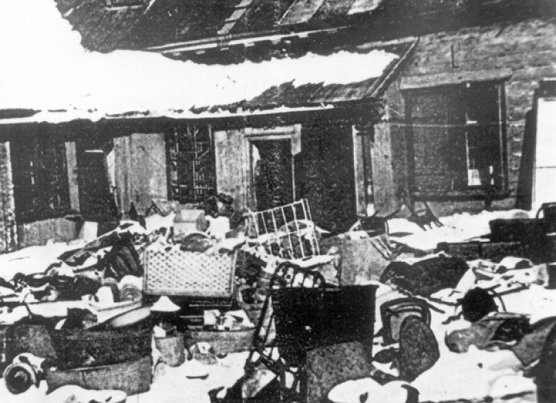 Riga, 1941, Scene from the Riga ghetto after the mass shooting of December 8, Muzejs »Ebreji Latvijā«