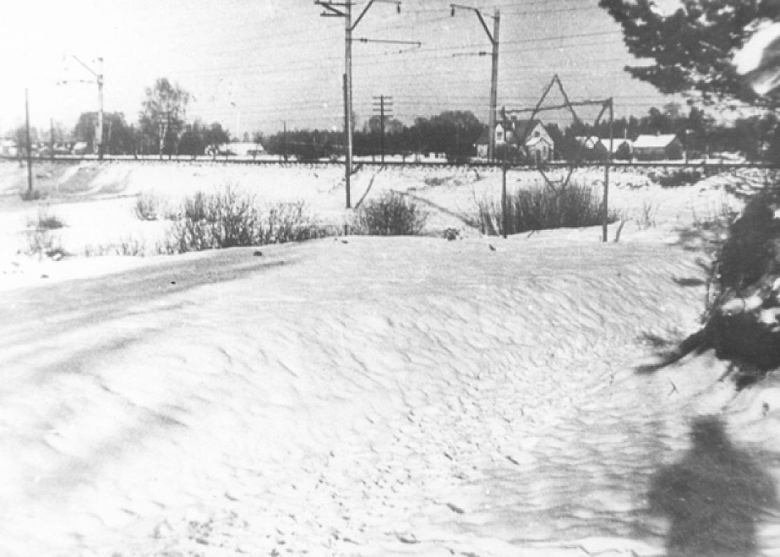 Rumbula, 1962, Star of David, put in place secretly by Jewish dissidents as a sign of remembrance, Muzejs »Ebreji Latvijā«