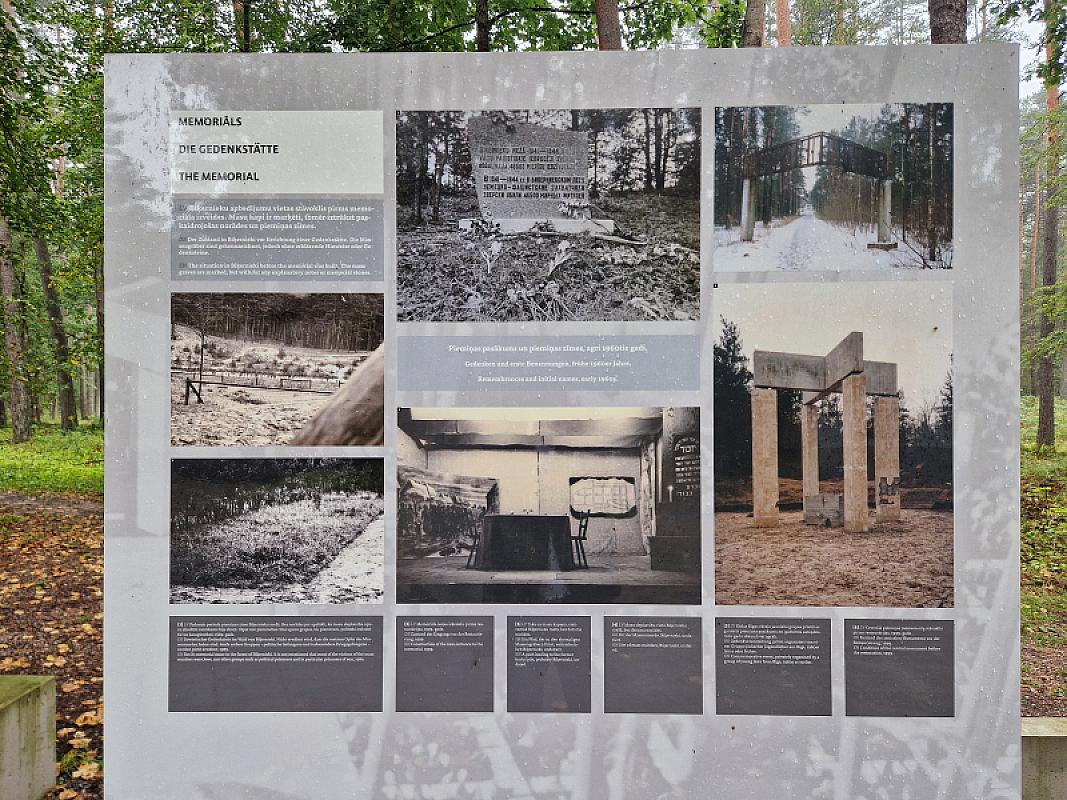 Biķernieki, 2026, Informationstafel zur Geschichte der Gedenkstätte, Stiftung Denkmal