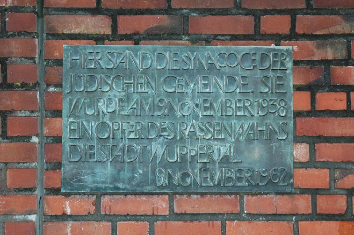 Wuppertal, 2010, Die Gedenktafel von 1962, Stiftung Denkmal, Sarah von Urff