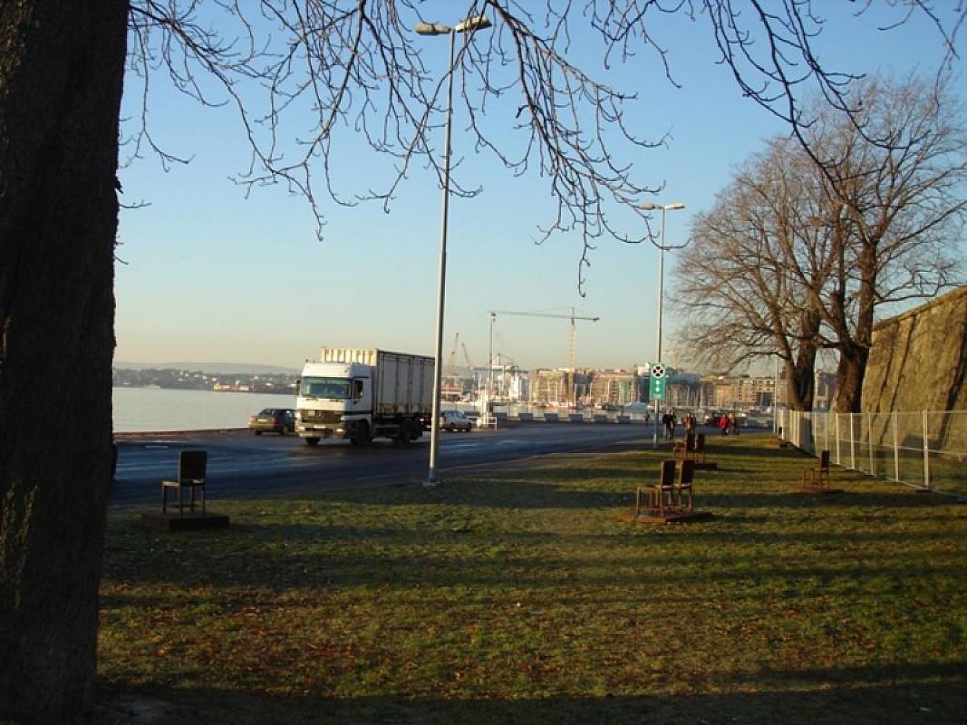Oslo, 2007, Gesamtblick auf das Deportationsdenkmal, Stiftung Denkmal, Christl Wickert